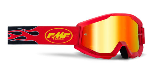 Goggles FMF Powercore Flame Red - Mica Espejo Roja